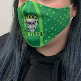 green pirates face mask