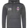 FAT DADS STEEL GREY HOODIE SMALL LOGO WITH NUMBER