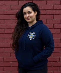 Alternative view of Navy Cotton Hoodie