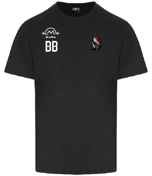 Black Tshirt With Small Logo and Initials 1