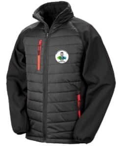 Adults Coat Black red