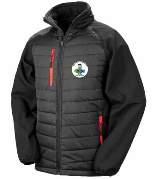 Adults Coat Black red