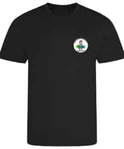 Adults Polyester t shirt black