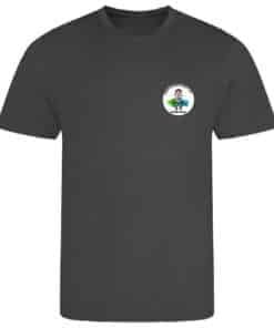 Adults Polyester t shirt charcoal