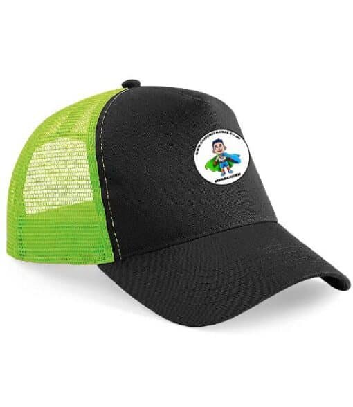 Trucker cap black green