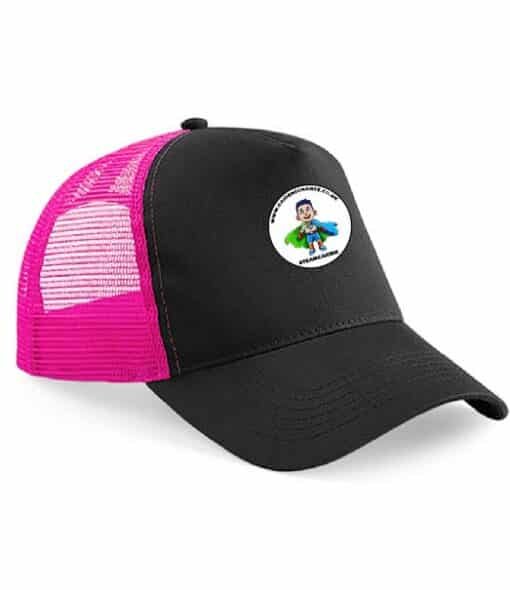 Trucker cap black pink