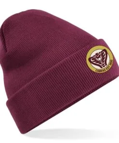 bb45 burgundy beanie new logo