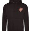 jh001 black cotton hoodie just logo