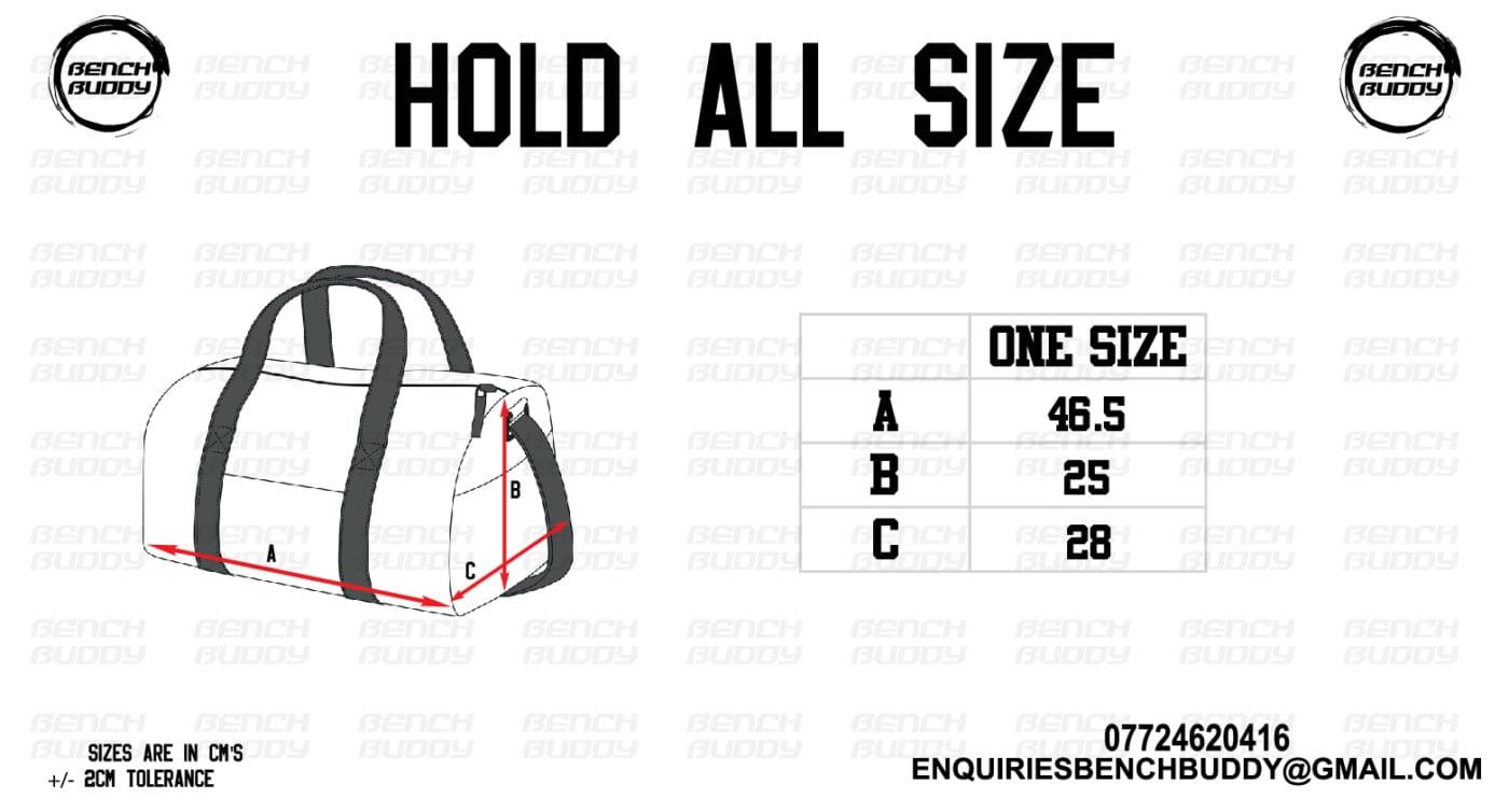 HOLD ALL SIZE GUIDE