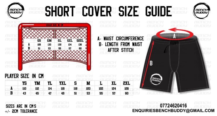 SHORT COVER SIZING CHART