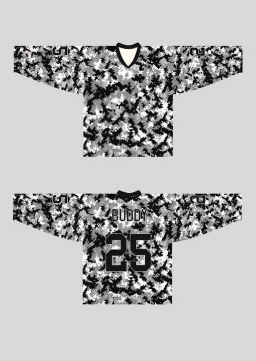 Custom Black and White Camo Jersey