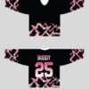 Custom Black and Pink Zigzags Jersey