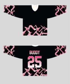 Custom Black and Pink Zigzags Jersey