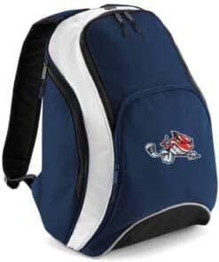 BG571 BACKPACK NAVY WHITE BLANK